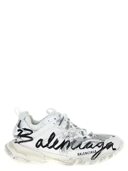 Balenciaga: Белые кроссовки  Track