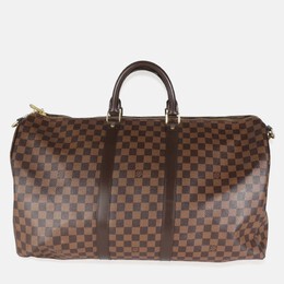 Louis Vuitton: Коричневая сумка  Keepall