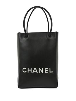 CHANEL Pre-Owned: Чёрная сумка-шоппер 