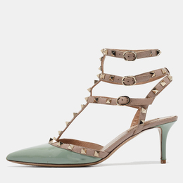 Valentino: Зелёные туфли  Rockstud