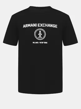 Armani Exchange: Чёрная футболка 