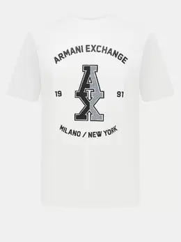 Armani Exchange: Белая футболка 