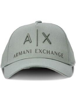 Armani Exchange: Зелёная кепка 