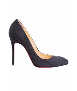 CHRISTIAN LOUBOUTIN: Серые туфли 