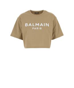 BALMAIN: Бежевая футболка 