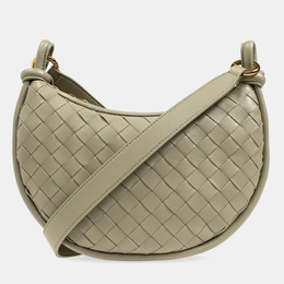 Bottega Veneta: Бежевая сумка  Intrecciato