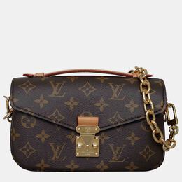 Louis Vuitton: Коричневая сумка  Pochette