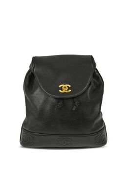 CHANEL Pre-Owned: Чёрный рюкзак 