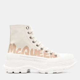 Alexander McQueen: Бежевые кроссовки  Tread Slick