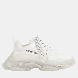 Balenciaga: Белые кроссовки  Triple S Clear Sole