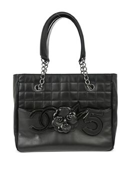 CHANEL Pre-Owned: Чёрная сумка-шоппер 