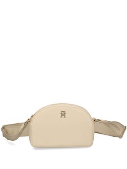 Tommy Hilfiger: Бежевая сумка через плечо 