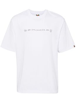 A BATHING APE®: Белая футболка 