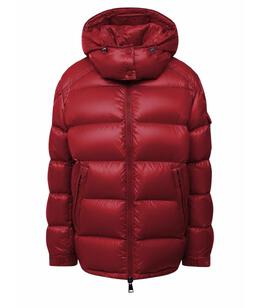 MONCLER: Красный пуховик 