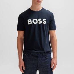 BOSS: Синяя футболка 