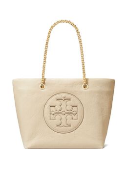 Tory Burch: Бежевая сумка-шоппер 