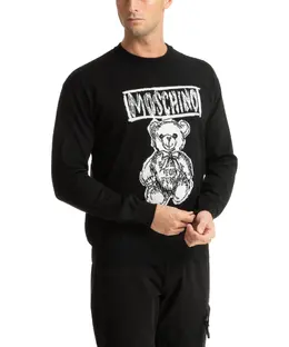 Moschino: Чёрный свитер  Teddy Bear