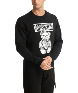 Moschino: Чёрный свитшот  Teddy Bear