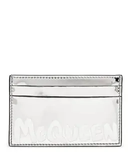 Alexander McQueen: Серебристый картхолдер 