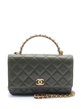 CHANEL Pre-Owned: Сумка цвета хаки 