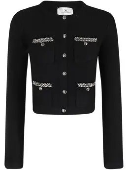 Elisabetta Franchi: Чёрный кардиган 