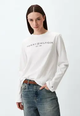 Tommy Hilfiger: Белый свитшот 