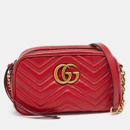 Gucci: Красная сумка  GG Marmont