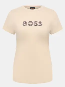 BOSS: Оранжевая футболка 