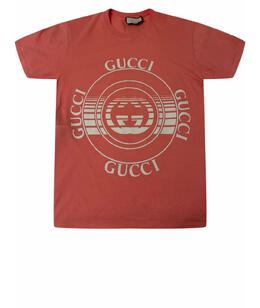 GUCCI: Розовая футболка 