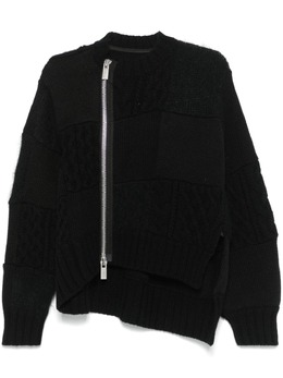 sacai: Чёрный кардиган 