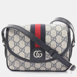 Gucci: Синяя сумка  Ophidia GG