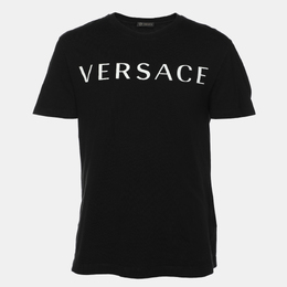 Versace: Чёрная футболка 