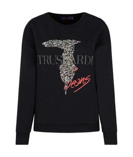 TRUSSARDI: Тёмная толстовка 