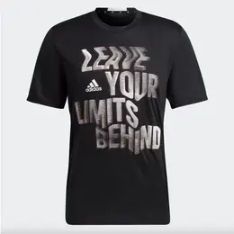 adidas: Чёрная футболка 