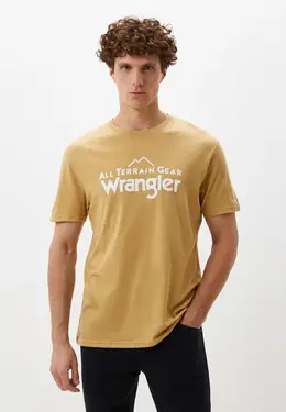 Wrangler: Бежевая футболка 