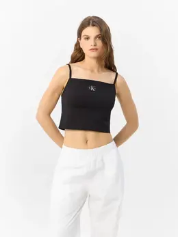 Calvin Klein Jeans: Чёрный топ 