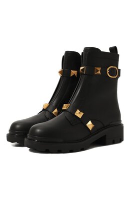 Valentino: Чёрные ботинки  Roman Stud