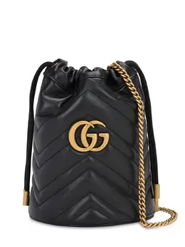 GUCCI: Чёрная сумка  GG Marmont