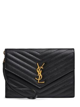 SAINT LAURENT: Чёрный клатч  Monogram