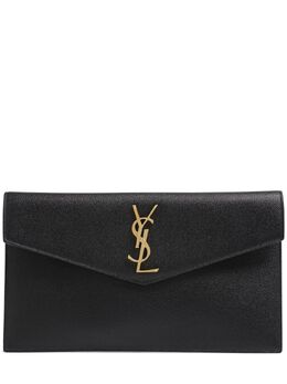 SAINT LAURENT: Чёрный клатч  Monogram