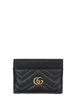 GUCCI: Чёрный картхолдер  GG Marmont