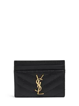 SAINT LAURENT: Чёрный картхолдер  Monogram