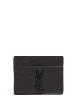 SAINT LAURENT: Чёрный картхолдер 