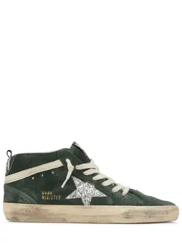 GOLDEN GOOSE: Зелёные кроссовки  Mid Star