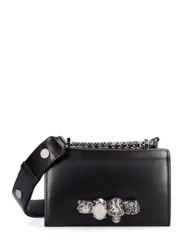 ALEXANDER MCQUEEN: Серебристая сумка  Jewelled Satchel