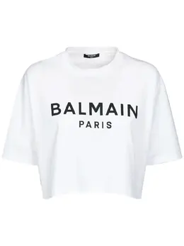 BALMAIN: Футболка с принтом 