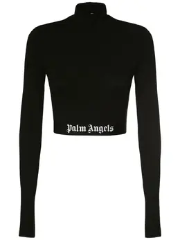 PALM ANGELS: Топ с воротником 