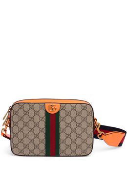 GUCCI: Бежевая сумка через плечо  Ophidia GG