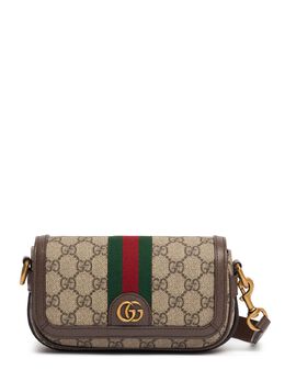 GUCCI: Бежевая сумка через плечо  Ophidia GG