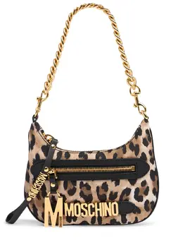 MOSCHINO: Сумка с леопардовым принтом 